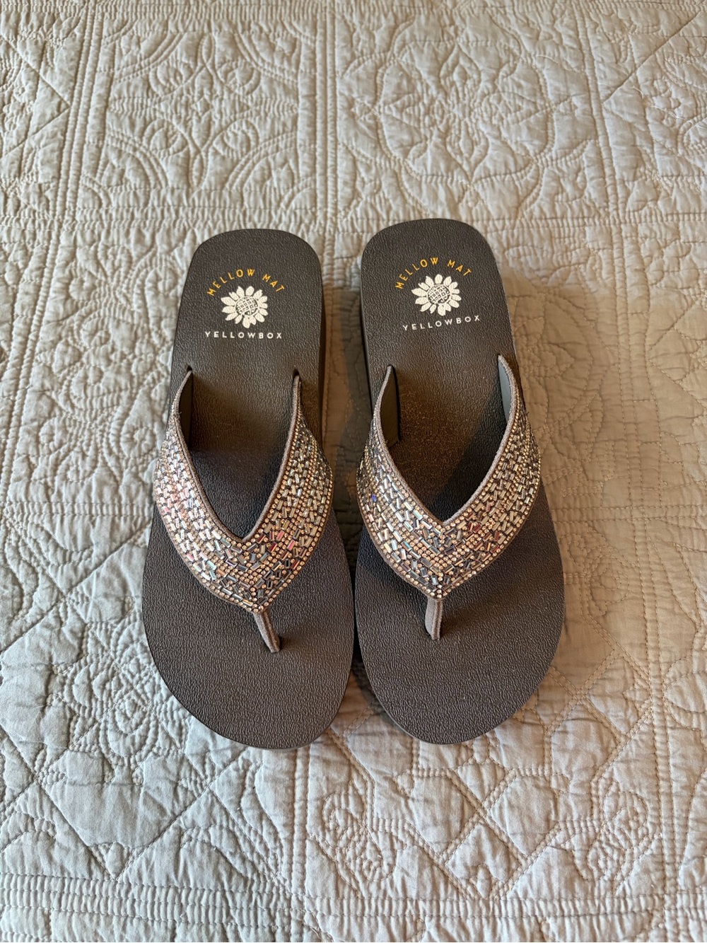 Yellow Box Flip Flops